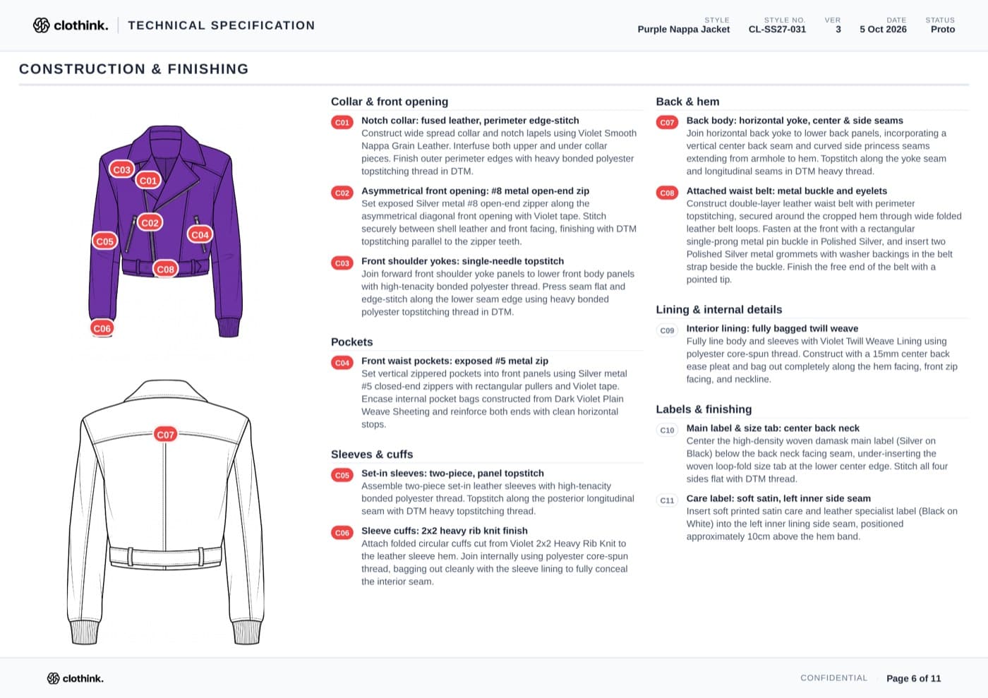Construction and finishing page